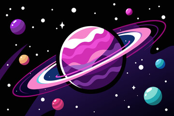 Cosmic Galaxy Illustration 