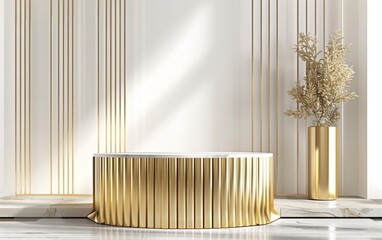 A golden platform to showcase your product 