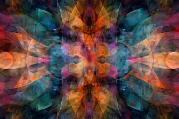 : A mesmerizing, abstract kaleidoscope of cascading colors and shapes, inviting the observer to...