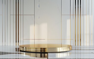 Obraz premium A golden platform to showcase your product 