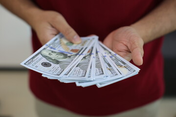 money in hand
