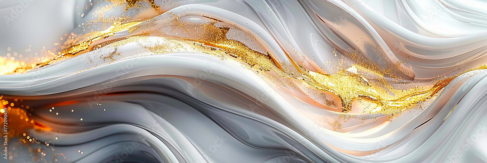 Poster abstract fluidity: the captivating world of colorful liquid patterns and the artistic techniques sha