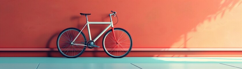 Creative 3D minimalist bike, vibrant and elegant, pastel background setting ,ultra HD,clean sharp