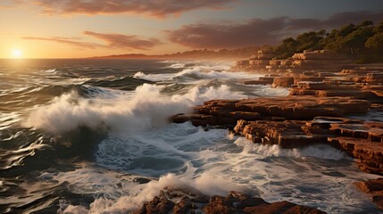 Fantasy Sea landscape illustration