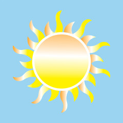 yellow sun icon eps10