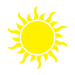 yellow sun icon eps10