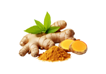 Turmeric isolated on transparent background