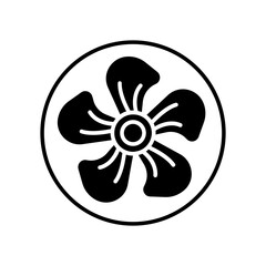turbine icon. black fill icon