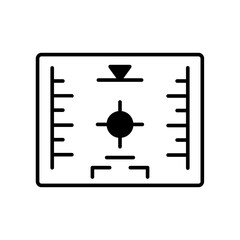 HUD icon. black fill icon