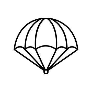 recommend clip art: Parachute icon. outline icon