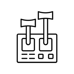 Control lever icon. outline icon