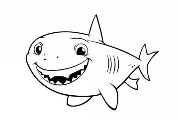 Baby shark coloring for children. Coloring for school. Coloring for the house. Creative hobbies for children.