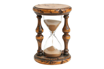 An hourglass isolated on a white background. 
