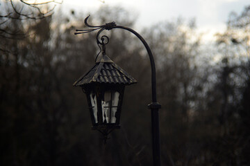 Old street lamp in the park