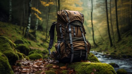 Fototapeta na wymiar Trekking Backpack, Adventure