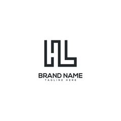 Abstract HL LH letter logo design vector elements. Initials monogram icon.