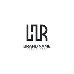 Abstract HR RH letter logo design vector elements. Initials monogram icon.