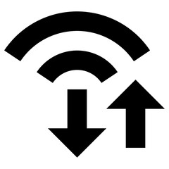 mobile internet icon, simple vector design