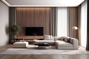 Luxury living room modern minimalist concept