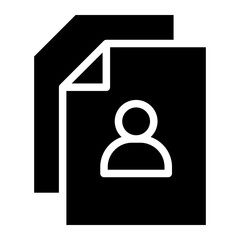 CV vector icon, resume symbol, document with profile icon