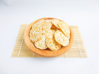 Keripik Tempe or Crispy tempeh chips with a savory and crispy taste