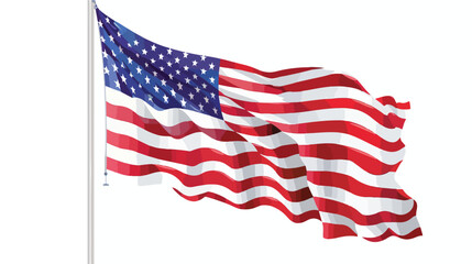 American flag vector icon flat vector 