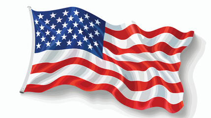 American flag vector icon flat vector 