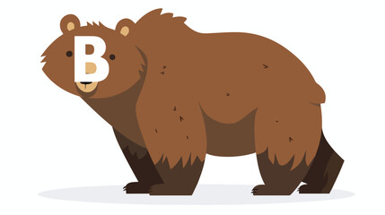 An image of a bear representing B in English