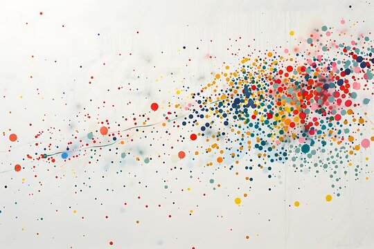 : A textured layer of dots and lines, transforming the white canvas into an energizing and vibrant piece of abstract art.
