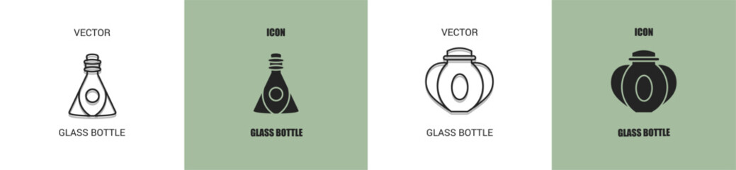Glass bottle icon line. Glass bottle vector illustration.