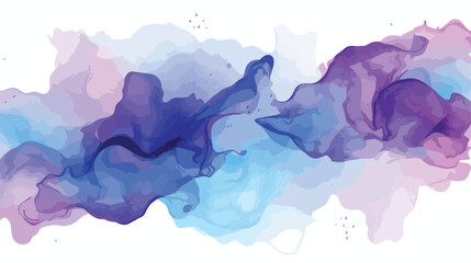 Art. Watercolor paint violet and blue background