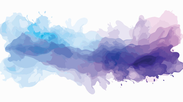 Art. Watercolor paint violet and blue background