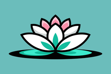 Water Lily Icon vector design 