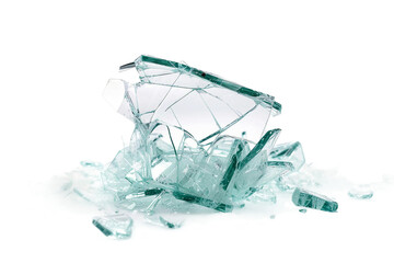 Shattered glass isolated on transparent background