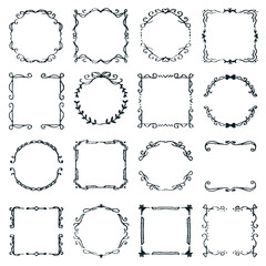 Decorative vintage frames and borders, vector ornament. .eps