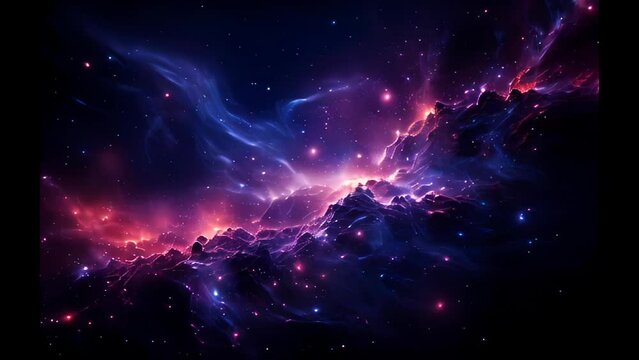 Fantasy of space, deep space purple nebula. Image of the cosmos and the universe