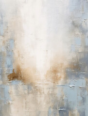 Abstract beige and light blue oil painting, neutral tones, textured canvas