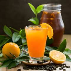 Fototapeta premium orange drink, fresh juice