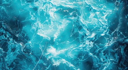 Fototapeta na wymiar Blue Water Texture: Swimming Pool Top View