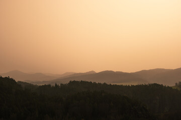 sunrise in the mountains