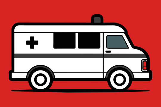 Vector design pf a ambulans 