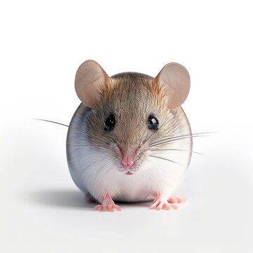 white background with contemporary mouse, Generative AI 