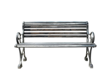 Sturdy Steel Bench isolated on transparent background - obrazy, fototapety, plakaty