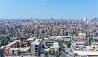 top view of the city of Cairo, Egypt
