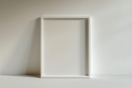 Minimal White Frame on Pristine Wall