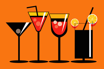 Cocktail Glass Vector design