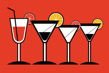Cocktail Glass Vector design