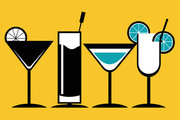 Cocktail Glass Vector design