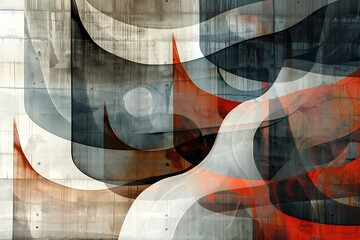 : A visually engaging, abstract canvas of stacked and overlapping layers, forming a dynamic, interconnected design.