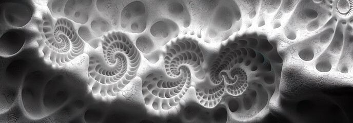 Morphological Geometric Patterns. Illustration On The Theme Of Textures, Volumes And Macro World. Generative AI	
